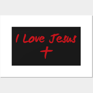 I Love Jesus (red) Posters and Art